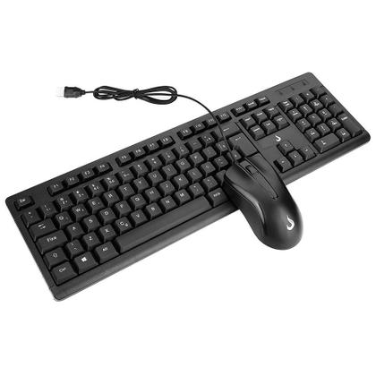 Imagem de Teclado e Mouse Rise Mode Office OF 01, USB, ABNT2, Preto - RM-TM-01-FB