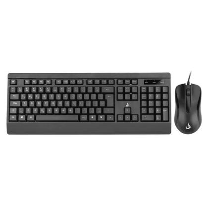 Imagem de Teclado e mouse rise mode office of 02 usb, abnt, com teclado numérico, preto - rm-tm-02-fb