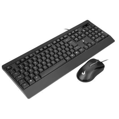 Imagem de Teclado e mouse rise mode office of 02 usb, abnt, com teclado numérico, preto - rm-tm-02-fb