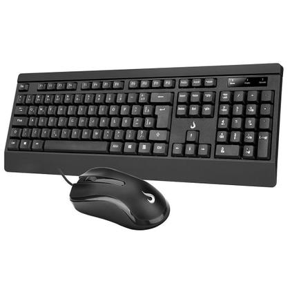 Imagem de Teclado e Mouse Rise Mode Office OF 02, USB, ABNT2, Preto - RM-TM-02-FB
