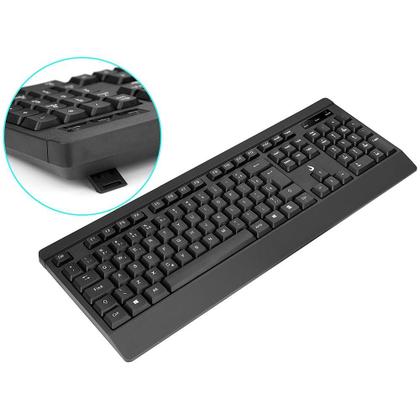 Imagem de Teclado e Mouse Rise Mode Office OF 02, USB, ABNT2, Preto - RM-TM-02-FB