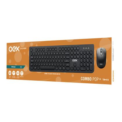 Imagem de Teclado e mouse sem fio pop+ tm410 preto oex