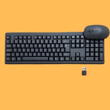 Imagem de Teclado e Mouse sem Fio Premium Wireless Teclas Silenciosa + Mouse Pad Combo Completo
