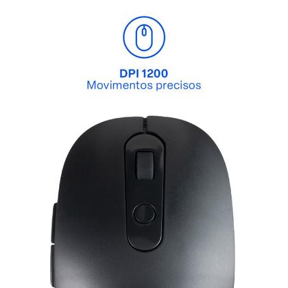 Imagem de Teclado e Mouse Sem Fio Recarregável 2.4ghz USB Preto Multi (Multilaser) - TC250