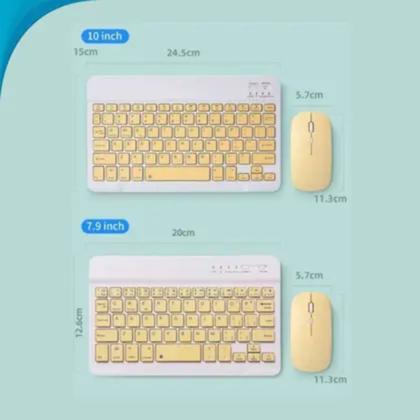 Imagem de Teclado E Mouse Sem Fio Rosa Ideal Para Estudo E Trabalho