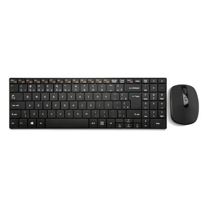 Imagem de Teclado e Mouse Sem Fio Silencioso Multilaser TC202 Slim Multimídia Wireless 2.4GHz Teclas Baixas