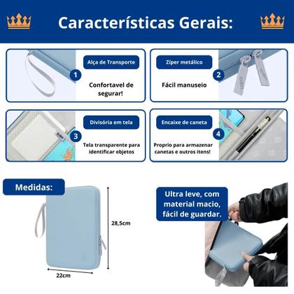 Imagem de Teclado e mouse sem fio slim para Galaxy Tab A7 Lite + bag