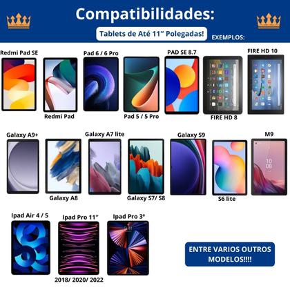 Imagem de Teclado e mouse sem fio slim para Galaxy Tab A7 Lite + bag