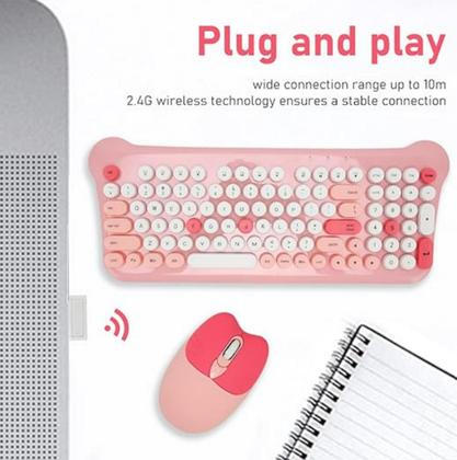 Imagem de Teclado E Mouse Wireless Colorido Sem Fio Para Notebook Dell Inspiron