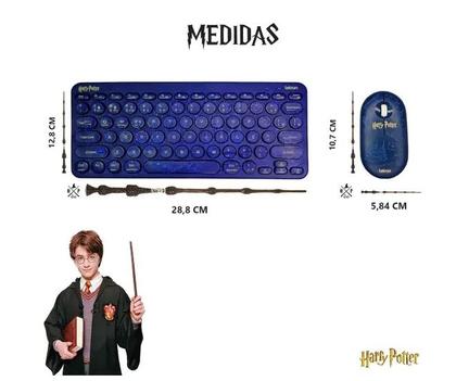Imagem de Teclado e Mouse Wireless e Bluetooth Harry Potter