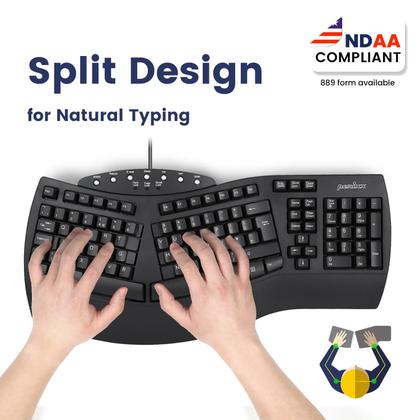 Imagem de Teclado Ergonômico Dividido Perixx Periboard-512 - Preto