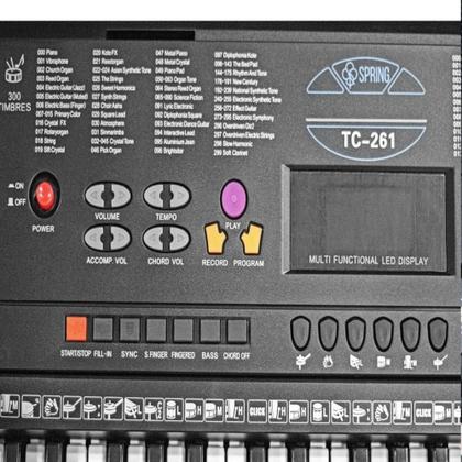 Imagem de Teclado Estudante Spring TC-261 com 61 Teclas Preto