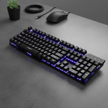 Imagem de Teclado Exbom Rgb Gamer Semi Mecânico Led Profissional