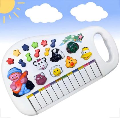 Imagem de Teclado Fazendinha Infantil Brinquedo Criativo Brinquedo Para Menina Pronto Estoque