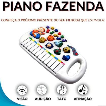Imagem de Teclado Fazendinha Infantil Brinquedo Criativo Brinquedo Para Menina Pronto Estoque