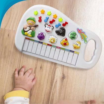 Imagem de Teclado Fazendinha Infantil Brinquedo Criativo Brinquedo Para Menina Pronto Estoque