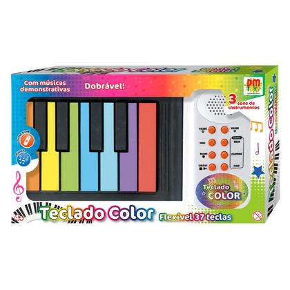 Imagem de Teclado Flexível de 37 Teclas Piano Dm7110 Color Keyboard