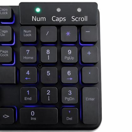 Imagem de Teclado Gamer com Fio USB Ultra Silencioso Ergonômico Iluminação RBG Original Inova