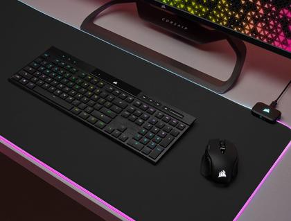 Imagem de Teclado Gamer Corsair K100 Air RGB Cherry MX Sem Fio