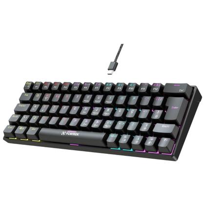 Imagem de Teclado Gamer Fortrek Gravity 65 Mecânico Compact Switch Red USB Preto - 82997