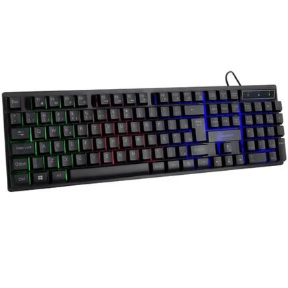 Imagem de Teclado Gamer Kalkan HATI membrana ABNT2 LED Rainbow Preto