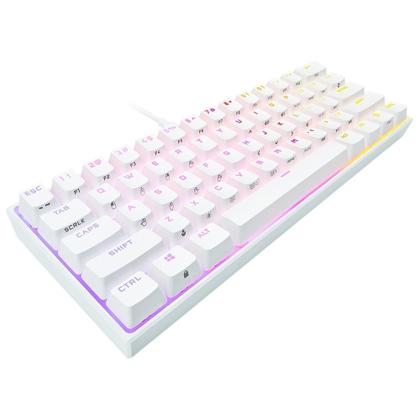 Imagem de Teclado Gamer Mecânico CORSAIR K65 RGB MINI 8000hz, LED RGB, 60%, Teclas CHERRY MX SPEED, USB 3.0, Branco - CH-9194114-NA