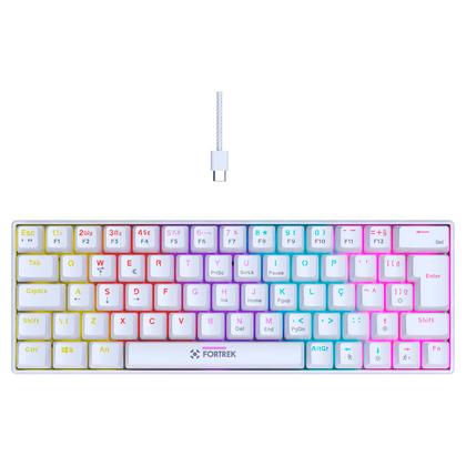 Imagem de Teclado Gamer Mecânico Fortrek Gravity 65 Compact, Layout ABNT2, Switch Outemu Red, Conector USB-C removível para USB 2.0, Branco - 84975