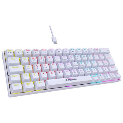 Imagem de Teclado Gamer Mecânico Fortrek Gravity 65 Compact, Layout ABNT2, Switch Outemu Red, Conector USB-C removível para USB 2.0, Branco - 84975