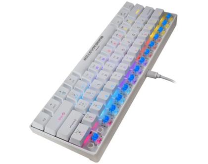 Imagem de Teclado Gamer Mecânico K-mex KBW8 RGB Switch Azul 60% White