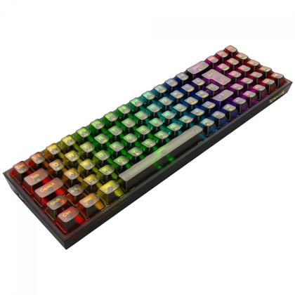 Imagem de Teclado Gamer Mecânico Sem Fio Redragon Pollux Pro Clear, RGB,  Switch Crystal, K628CTB-RGB-PRO PT