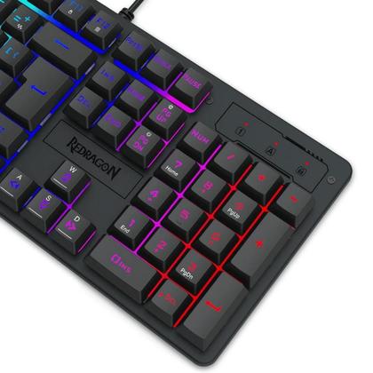 Imagem de Teclado Gamer NETHERBANE RGB Membrana Ant-Ghost K521-R