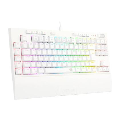 Imagem de Teclado Gamer Óptico Redragon Broadsword Pro Branco K588W