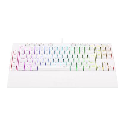 Imagem de Teclado Gamer Óptico Redragon Broadsword Pro Branco K588W