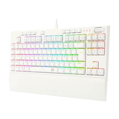 Imagem de Teclado Gamer Óptico Redragon Broadsword Pro Branco K588W