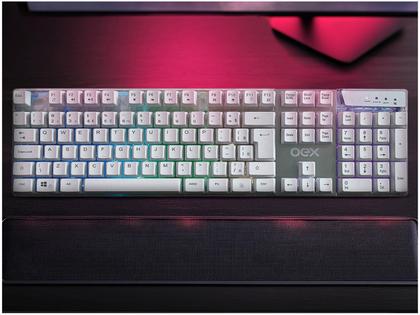 Imagem de Teclado Gamer Prismatic Membrana Led OEX Game TC205 Branco