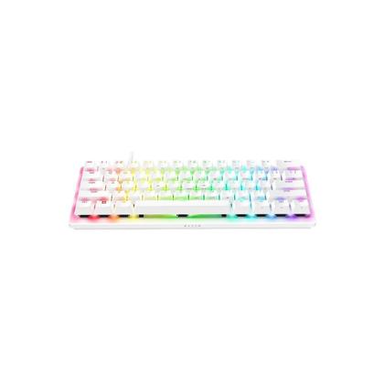 Imagem de Teclado Gamer Razer Huntsman V3 Pro Mini, Chroma RGB, Switch Óptico Analógico de 2ª geração, Anti-ghosting, US, Branco