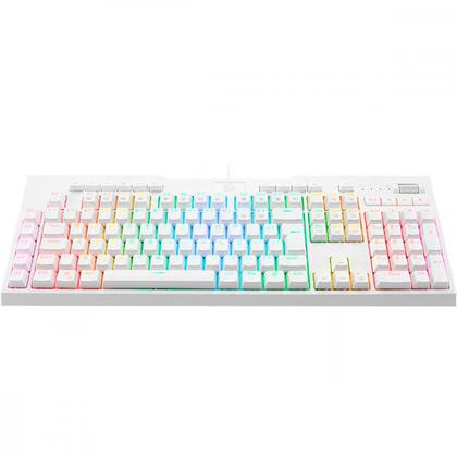 Imagem de Teclado Gamer Redragon Brahma Pro Lunar White RGB Mecânico Switch Azul Branco ABNT2