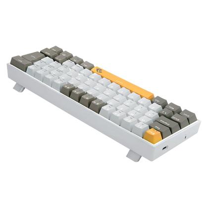 Imagem de Teclado Gamer Redragon Lakshmi, Switch Brown, Layout 60%, ABNT2, Cinza - K606-YL&WT&GY (PT-BROWN)