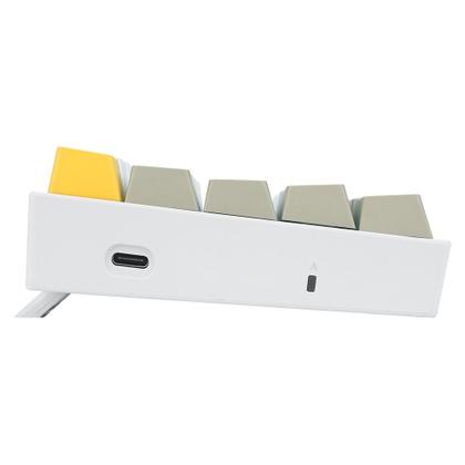 Imagem de Teclado Gamer Redragon Lakshmi, Switch Brown, Layout 60%, ABNT2, Cinza - K606-YL&WT&GY (PT-BROWN)