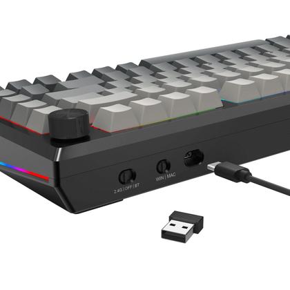 Imagem de Teclado Gamer Redragon Penumbra Pro K687GG RGB 75% Sem Fio