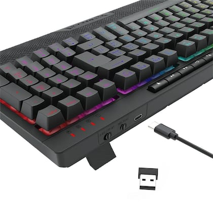 Imagem de Teclado Gamer Redragon Shiva 98, Rgb, Usb, Membrana, Abnt2, Preto