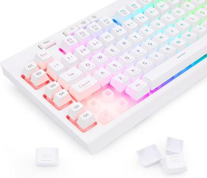 Imagem de Teclado Gamer Redragon Shiva Lunar White K512w-rgb - Branco