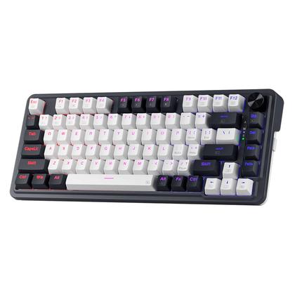 Imagem de Teclado Gamer Redragon Ucal K673wb Pro Sem Fio Branco Preto