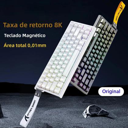 Imagem de Teclado Gamer RGB Com Fio Attack Shark X68HE Taxa De Polling De 8K Baixa Latência Interruptor