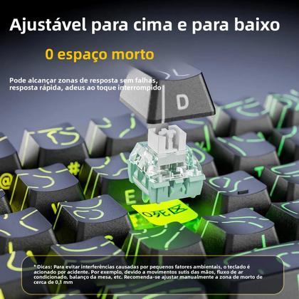 Imagem de Teclado Gamer RGB Com Fio Attack Shark X68HE Taxa De Polling De 8K Baixa Latência Interruptor