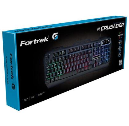 Imagem de Teclado Gamer RGB CRUSADER Preto FORTREK G