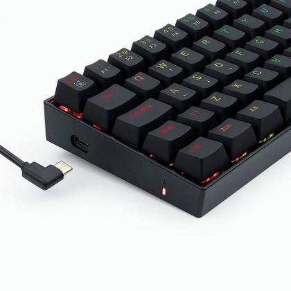 Imagem de Teclado Gamer Sem Fio Redragon Fizz Pro RGB Mecânico Switch Blue Bluetooth Preto - K616-RGB-B