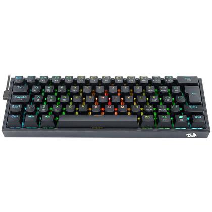 Imagem de Teclado Gamer Sem Fio Redragon Fizz Pro RGB Mecânico Switch Blue Bluetooth Preto - K616-RGB-B