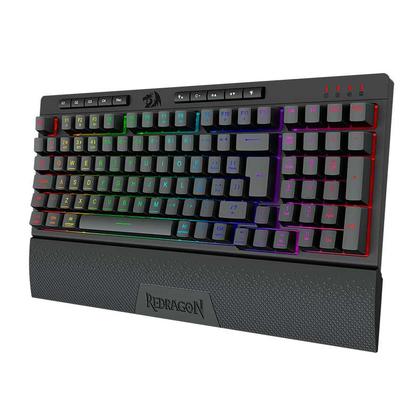 Imagem de Teclado Gamer sem Fio Redragon Shiva Pro 98 - 2.4GHz - RGB - Apoio de Pulso - Preto - K515RGB-PRO PT