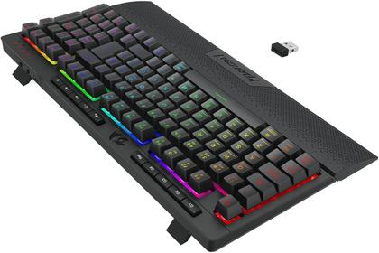 Imagem de Teclado Gamer Sem Fio Redragon Shiva Pro 98 RGB Membrana ABNT2 Preto K515RGB-PRO